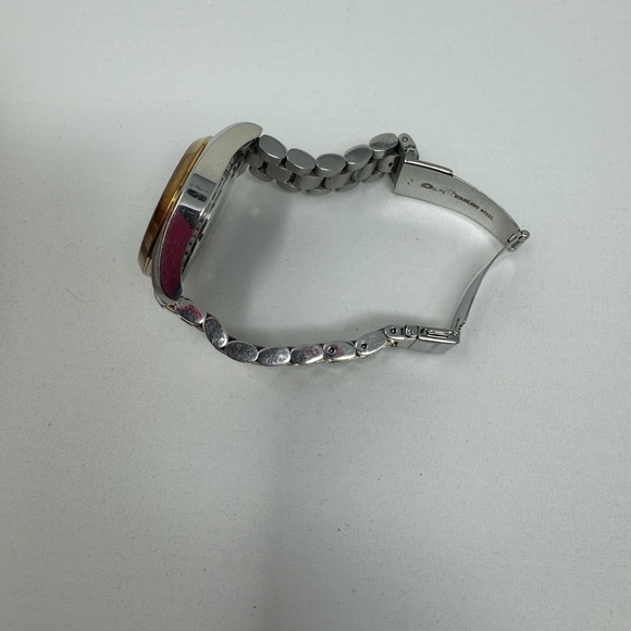 ππ Michael Kors ππ Bradshaw Gold Pink Navy Silver Watch - Gently Used! - Picture 9 of 13